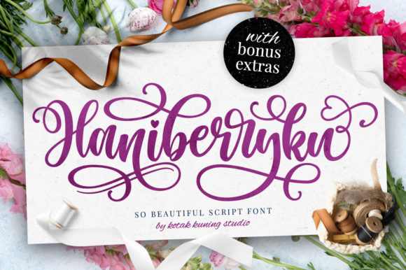 Haniberryku: A Script Font for Stylish, Creative Projects