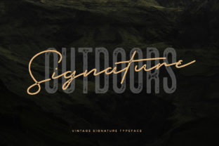 Outdoors Signature: The Versatile Vintage Script Elevating Modern Design
